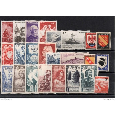 France année complète 1946 Neufs avec charnière