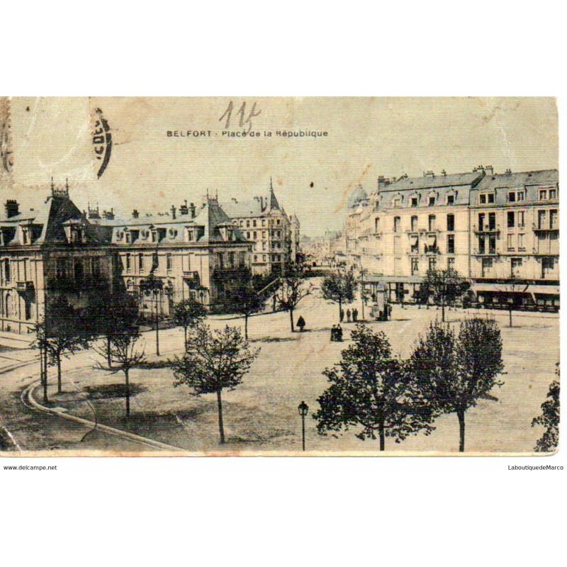 90 - Belfort - Place de la République - Dos Divisé