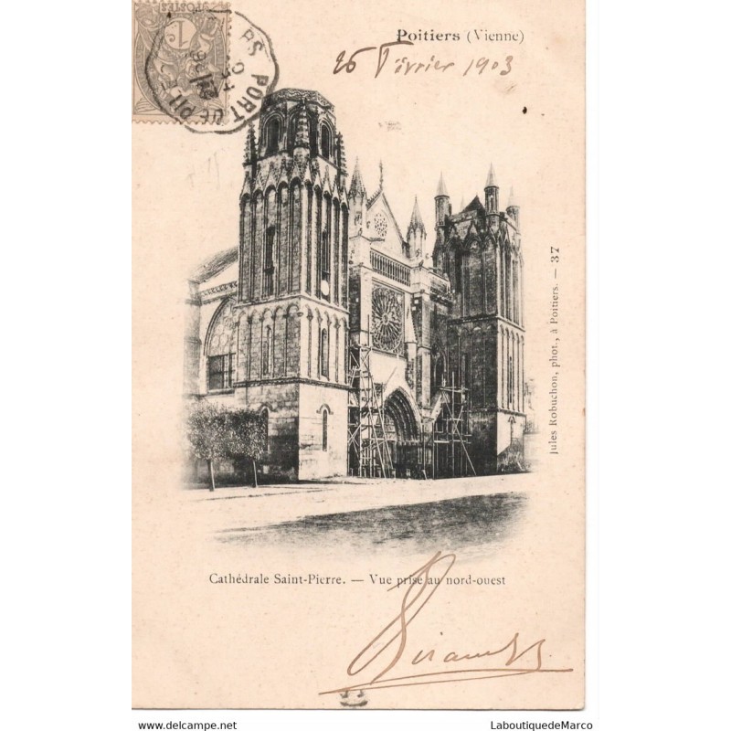 86 - Poitiers - Cathédrale Saint-Pierre - Dos non Divisé