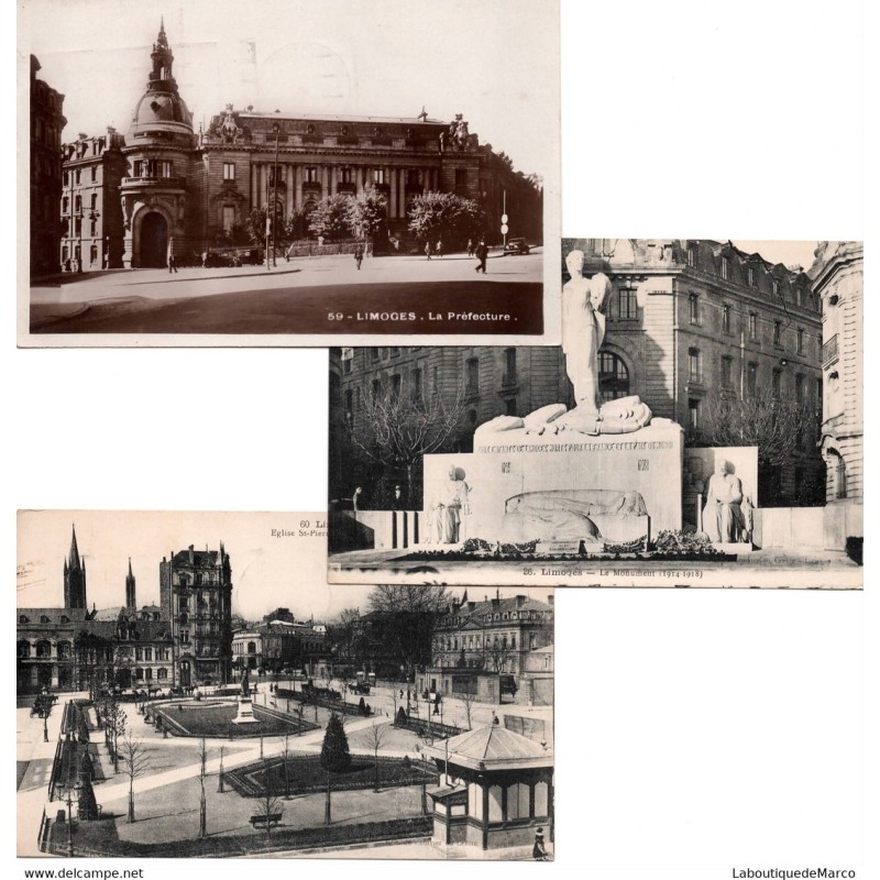 LIMOGES - Cartes postales anciennes 1930-40