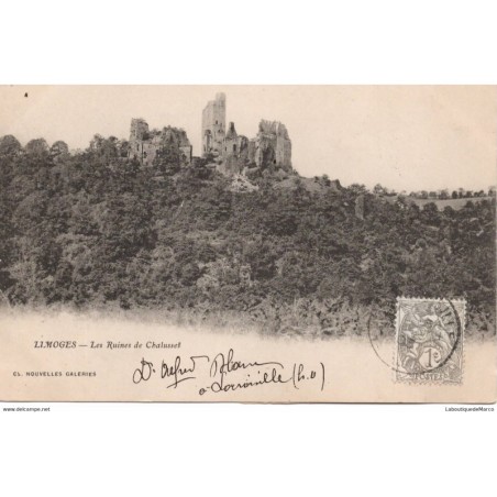 87 - Limoges - Les Ruines de Chalusset - Dos non Divisé