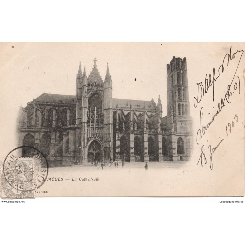 87 - Limoges - La Cathédrale - Dos non Divisé