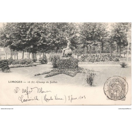 87 - Limoges - Champ de Juillet - Dos non Divisé