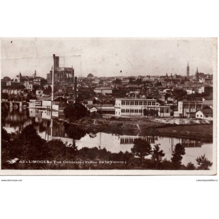 87 - Limoges - Vue Générale - Dos Divisé
