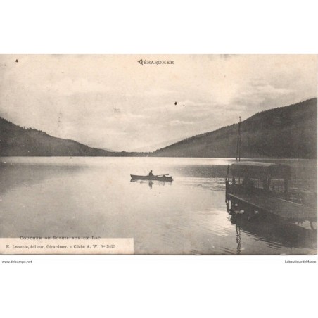 88 - Gérardmer - Coucher de Soleil sur le Lac - Dos Divisé