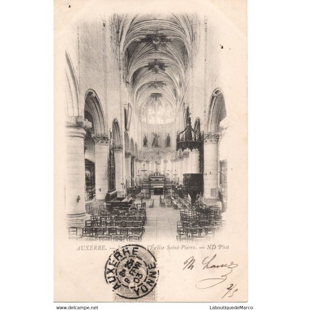 89 - Auxerre - Intérieur de l'Eglise Saint-Pierre - Dos non Divisé
