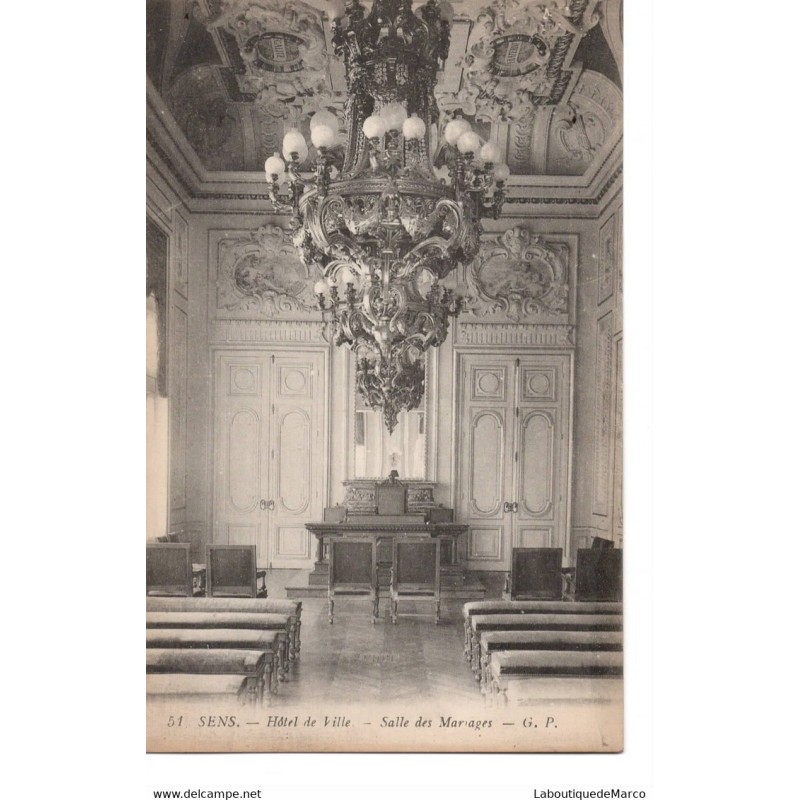 89 - Sens - Hôtel de Ville - Salle des Mariages - Dos Divisé