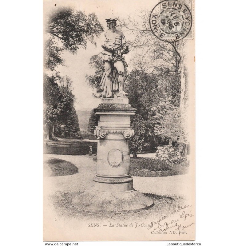 89 - Sens - La Statue de J.-Cousin - Dos non Divisé