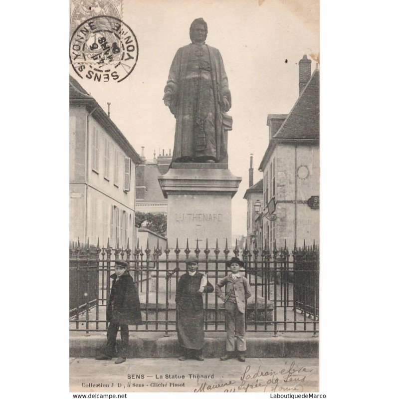 89 - Sens - La Statue Thenard - Dos non Divisé
