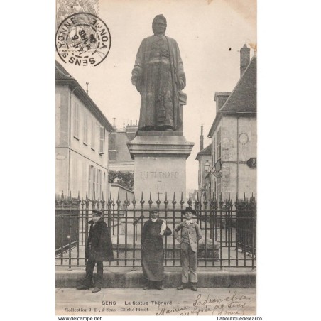 89 - Sens - La Statue Thenard - Dos non Divisé
