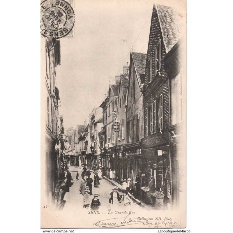 89 - Sens - La Grande-Rue - Dos non Divisé