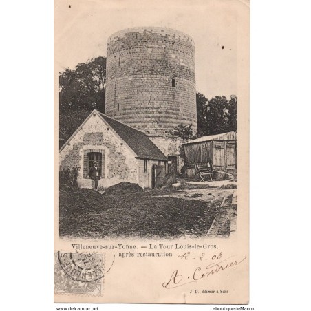 89 - Villeneuve-sur-Yonne - La Tour Louis-le-Gros - Dos non Divisé