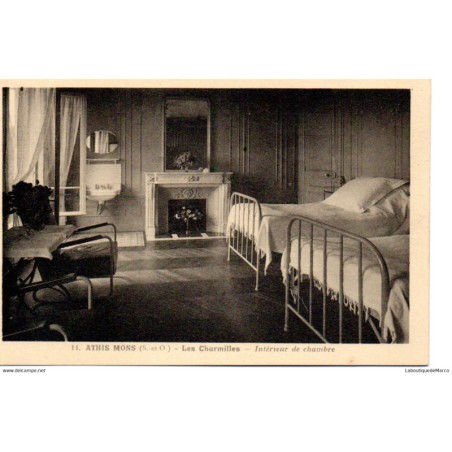 91 - Athis-Mons - Les Charmilles - Intérieur de Chambre - Dos Divisé