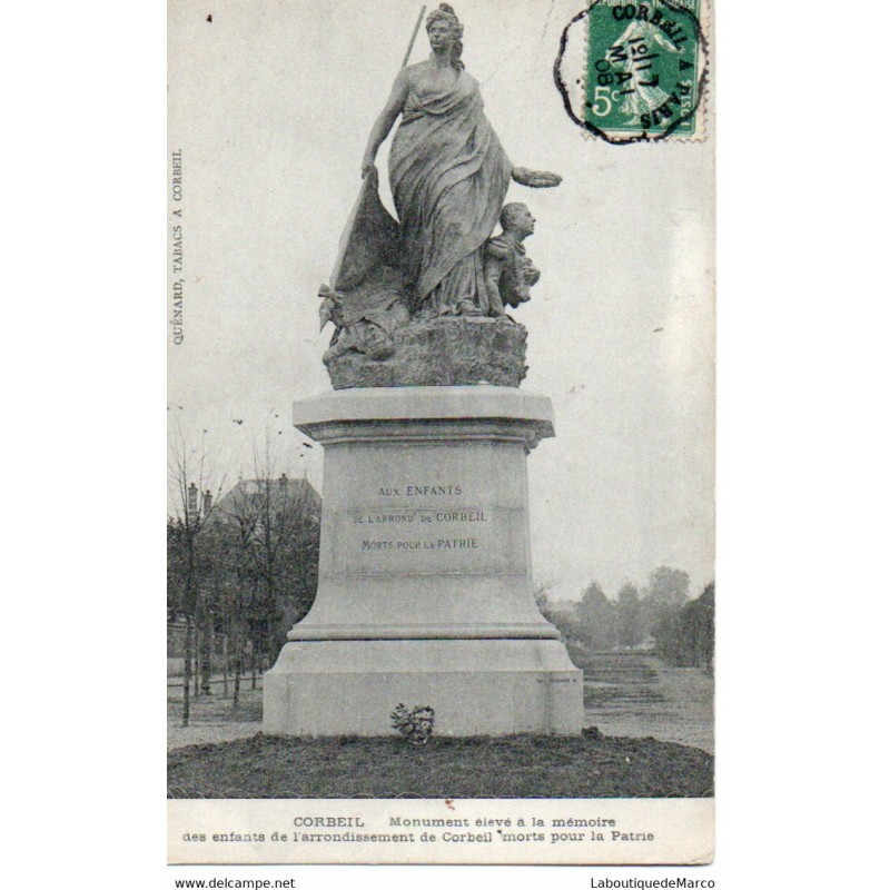 91 - Corbeil - Monument élevé à la mémoire des enfants - Dos Divisé