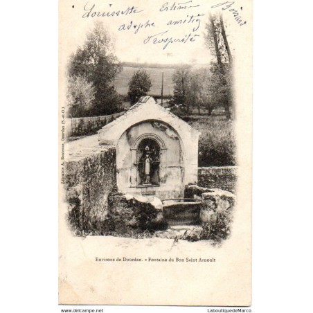 91 - Dourdan - Fontaine du Bon Saint Arnoult - Dos non Divisé