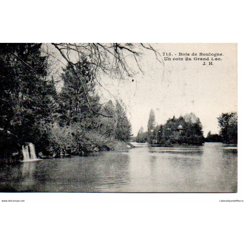 92 - Boulogne - Le Bois - Un coin du Grand Lac - Dos Divisé