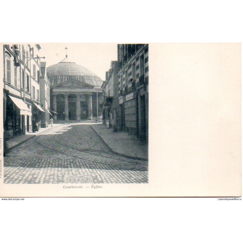 92 - Courbevoie - L'Eglise - Dos non Divisé