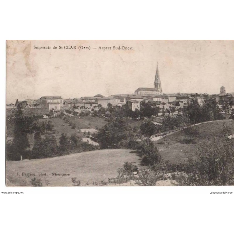 32 - Souvenir de St-CLAR - Aspect Sud-Ouest - Dos Divisé