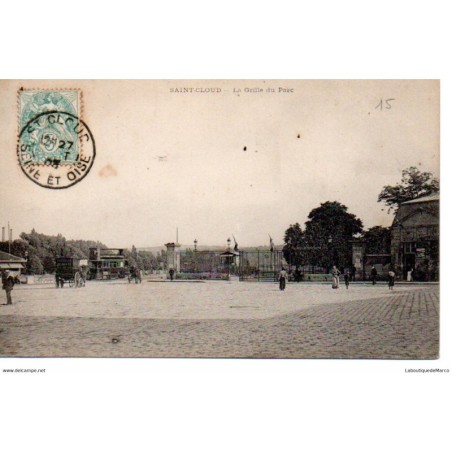 92 - Saint-Cloud - La Grille du Parc - Dos non Divisé