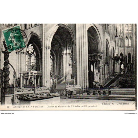 93 - Saint-Denis - Choeur et Galerie de l'Abside - Dos Divisé