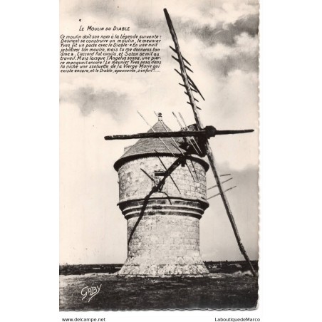 44 - Guérande - Le Moulin du Diable - Dos Divisé