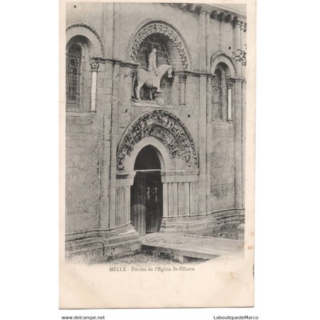 79 - Melle - Porche de l'Eglise St-Hilaire - Dos Divisé