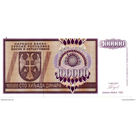 Bosnie - Pk N° 141 - 100 000 Dinara