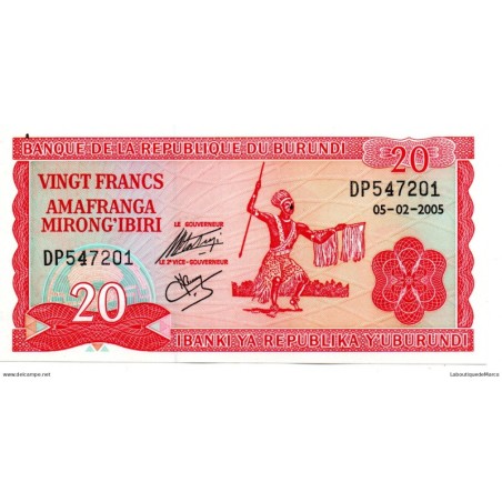 Burundi - Pk N° 50 - 20 Francs