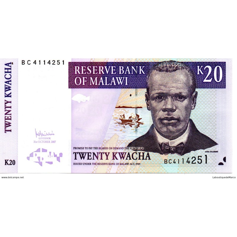Malawi - Pk N° 52c - 20 Kwacha