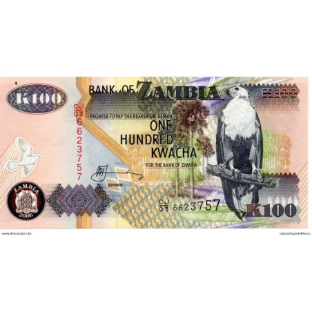 Zambie - Pk N° 38f - 100 Kwacha