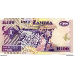 Zambie - Pk N° 38f - 100 Kwacha