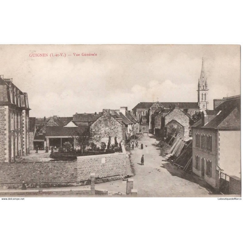 35 - GUIGNEN - Vue Générale - Dos Divisé