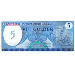 Surinam - Pk N° 136 - 5 Gulden