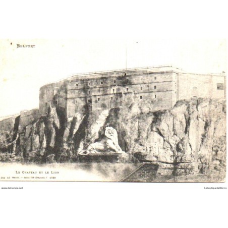 90 - Belfort - Le Château et le Lion - Dos Divisé