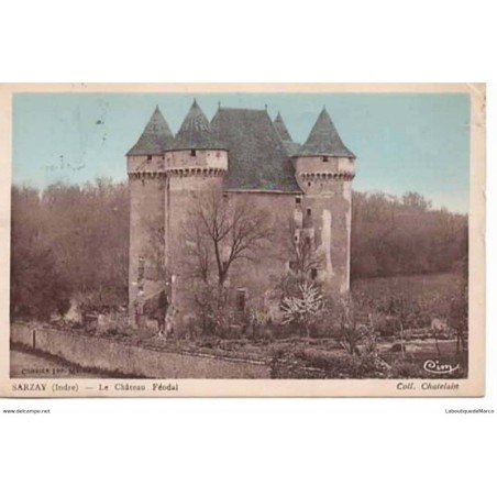 36 - SARZAY (Indre) - Le Château Féodal - Dos Divisé
