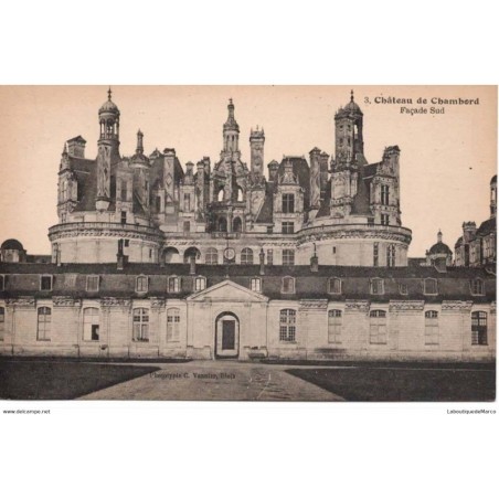 37 - Château de Chambord - Façade Sud - Dos Divisé