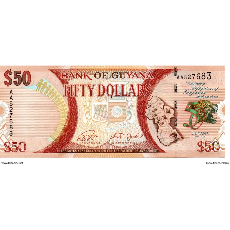Guyana - Pk N° 41 - 50 Dollars
