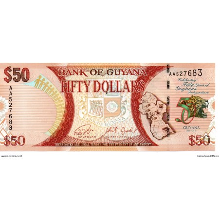Guyana - Pk N° 41 - 50 Dollars