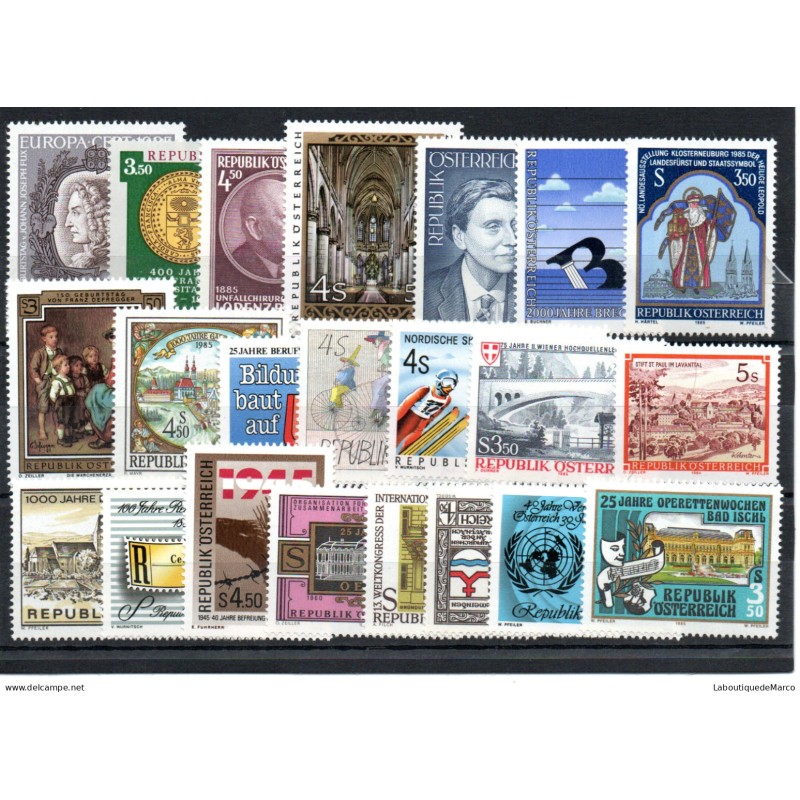 Autriche 1985 Année complète en neufs