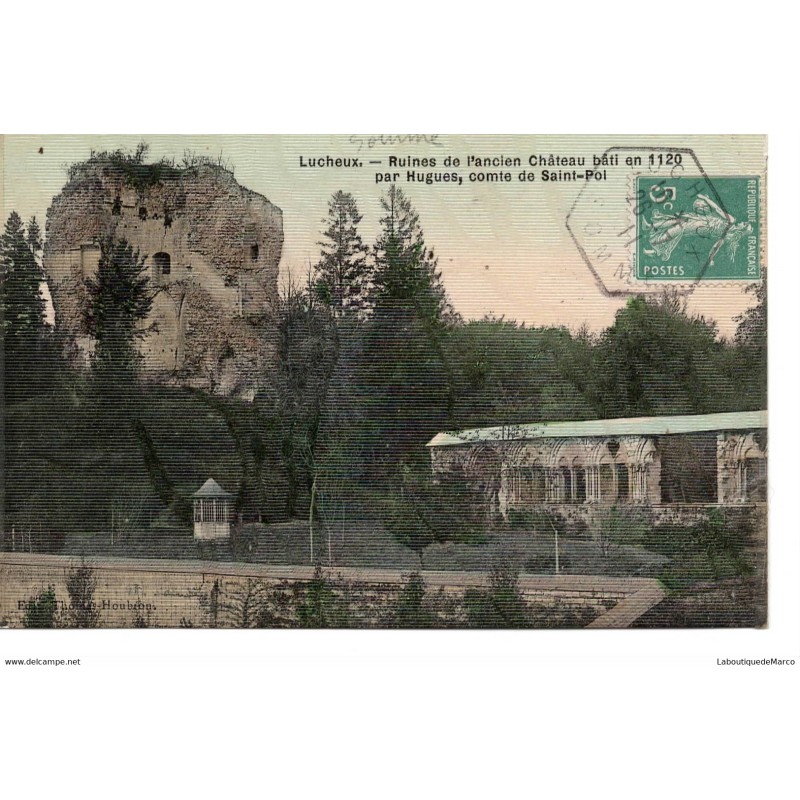 80 - Lucheux - Ruines de l'ancien Château - Dos Divisé