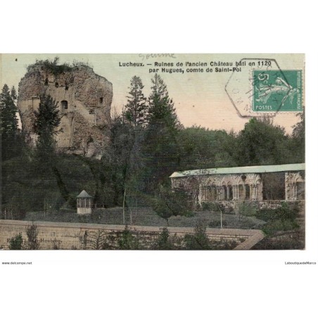 80 - Lucheux - Ruines de l'ancien Château - Dos Divisé