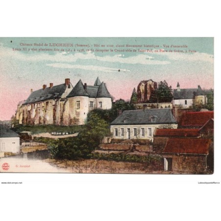 80 - Lucheux - Le Château féodal - Dos Divisé