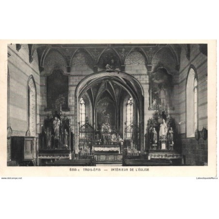 68 - Trois-Epis - Intérieur de l'Eglise - Dos Divisé