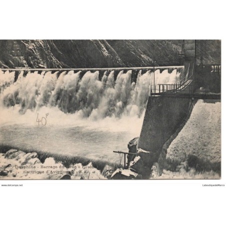 38 - Dauphiné - Barrage du Drac à l'Usine électrique d'Avignon - Dos Divisé