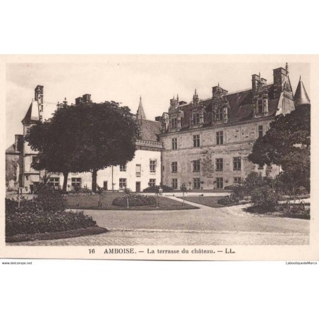 37 - AMBOISE - La terrasse du château - Dos Divisé