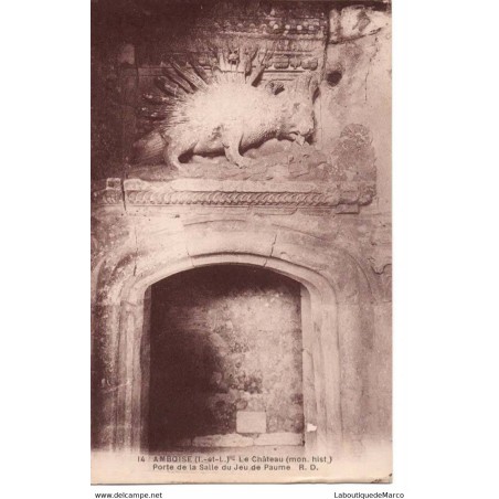 37 - AMBOISE - Le Château - Porte de la Salle du Jeu de Paume - Dos Divisé