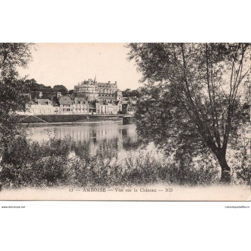 37 - AMBOISE - Vue sur le Château - Dos Divisé