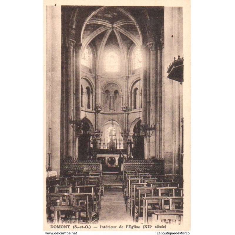 95 - Domont - Intérieur de l'Eglise - Dos Divisé