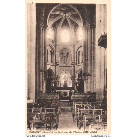 95 - Domont - Intérieur de l'Eglise - Dos Divisé