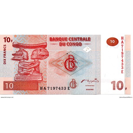 Congo - Pk N° 93 - 10 Francs